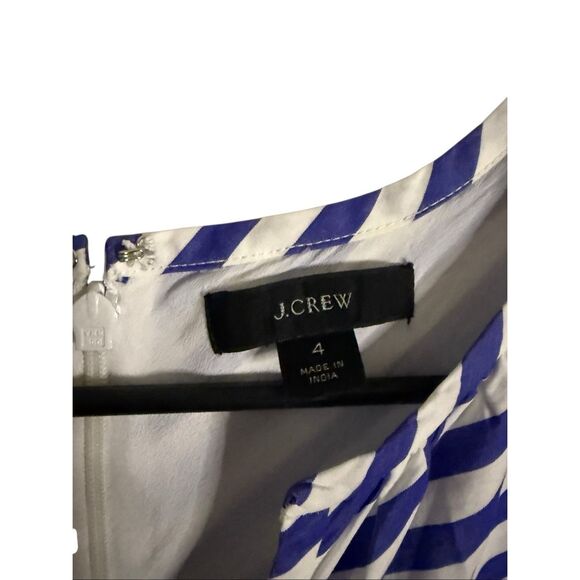 J Crew V-neck Jumpsuit in Striped Cotton Poplin - Picture 3 of 6